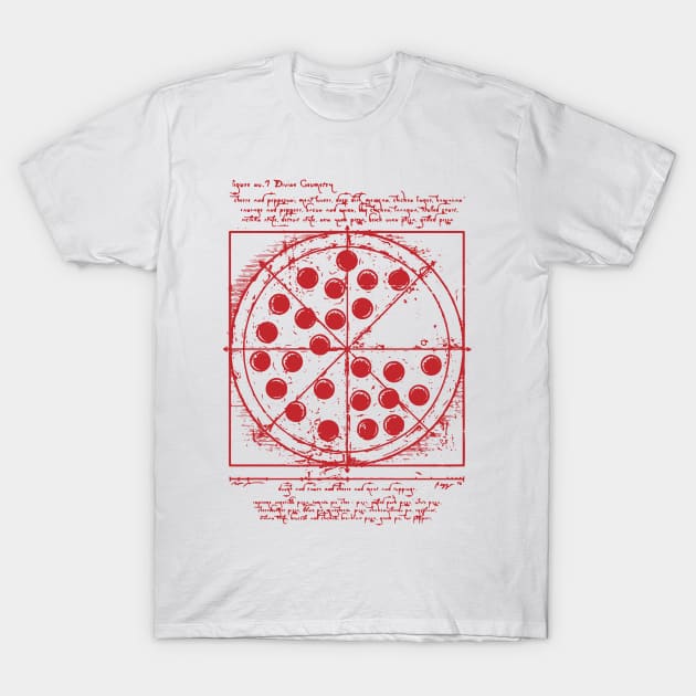 Pizza Da Vinci - Pizza Lover T-Shirt by fromherotozero